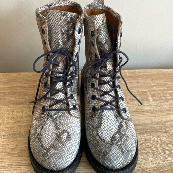Frye Shoes - Frye Faux Snake Skin Laced Boots
